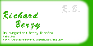 richard berzy business card