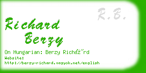 richard berzy business card